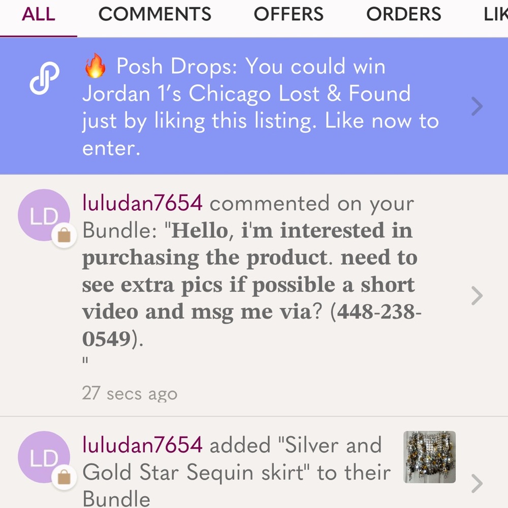 Fraud alert